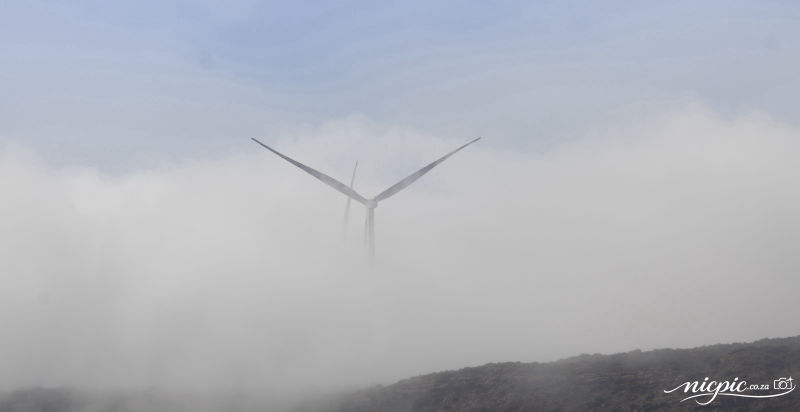 Windfarm in the clouds